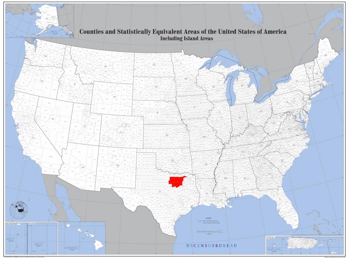 Dallas no mapa dos eua