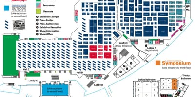 Mapa do centro de convenções de Dallas