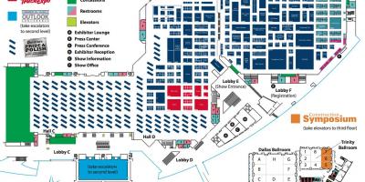Mapa do centro de convenções de Dallas