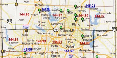 Dallas, Texas cep mapa