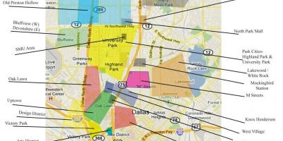 Mapa de Dallas bairros