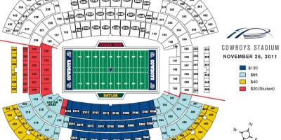 Dallas Cowboys stadium mapa de assentos