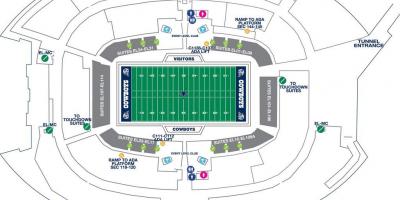 O Cowboys stadium mapa do parque