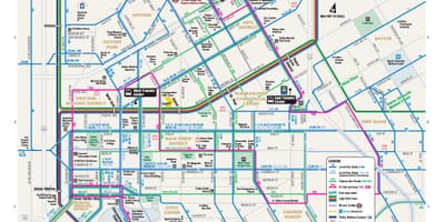 Dallas ônibus mapa de rotas