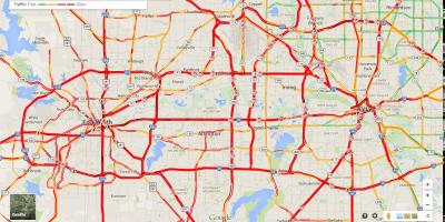 Mapa de Dallas tráfego