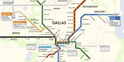 Dallas sistema de trem mapa