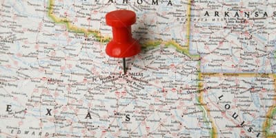 No mapa de Dallas
